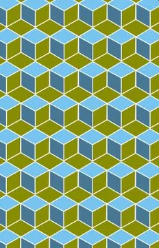 Pattern with geometric cube pattern. Illustrazione stock