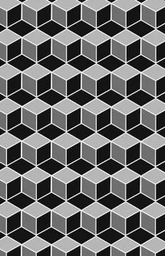 Pattern with geometric cube pattern. 스톡 일러스트