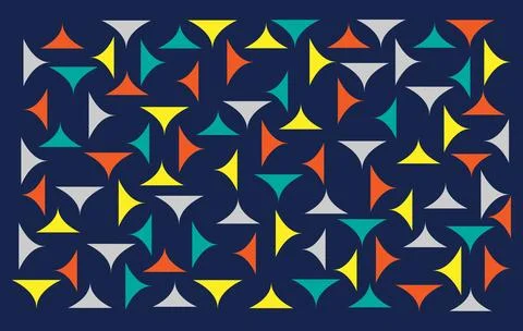 Pattern geometric design composed of  triangles. Illustrazione stock