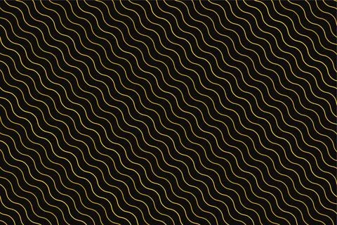 Pattern with geometric elements in black tones with golden stripes Stock Illustration