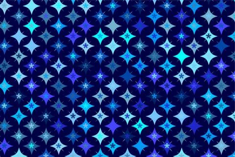 Pattern with geometric elements in blue tones abstract gradient background 库存插图