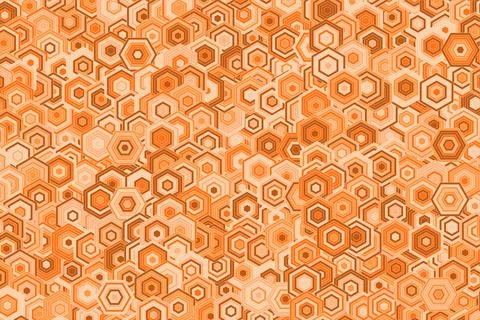 Pattern with geometric elements in orange tones. abstract gradient background Stock Illustration