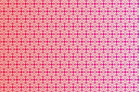 Pattern with geometric elements in pink gold tones gradient abstract Stock Illustration