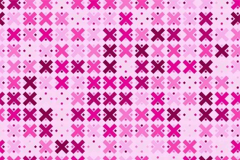 Pattern with geometric elements in pink tones, abstract gradient background Stockillustratie