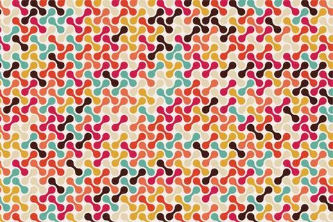 Pattern with geometric elements, retro tones, abstract background Stockillustratie