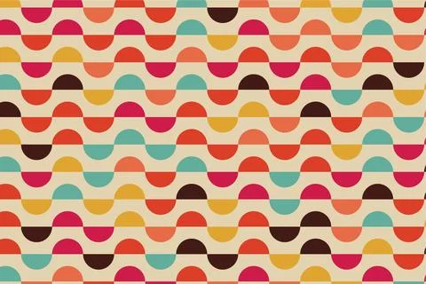 Pattern with geometric elements in retro tones abstract pattern vector イラスト素材