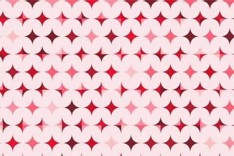 Pattern with geometric elements styled in pink gradient tones Illustrazione stock