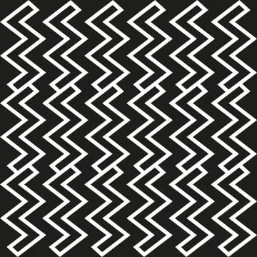 Pattern of geometric figures in zig zag Stock Illustration