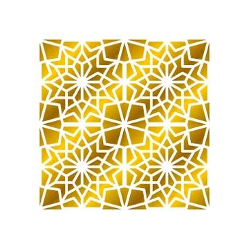 Pattern Geometric Islamic Background Template Vector Art Stock Illustration
