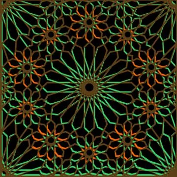 Pattern Geometric Islamic Background Template Vector Art Stock Illustration