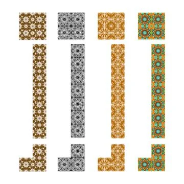 Pattern Geometric Islamic Background Template Vector Art Stock Illustration