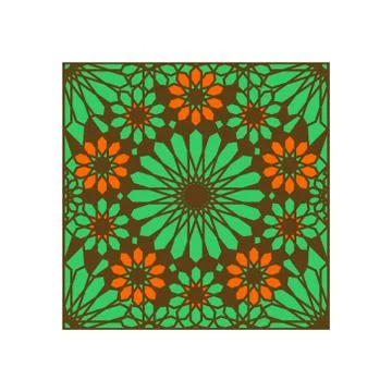 Pattern Geometric Islamic Background Template Vector Art Illustrazione stock