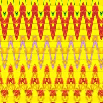 Pattern with geometric ornaments aztec style in yellow and red Stock Illustration