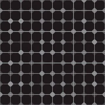Pattern of geometric shapes in a black and gray design on a flat surface Stock Illustration