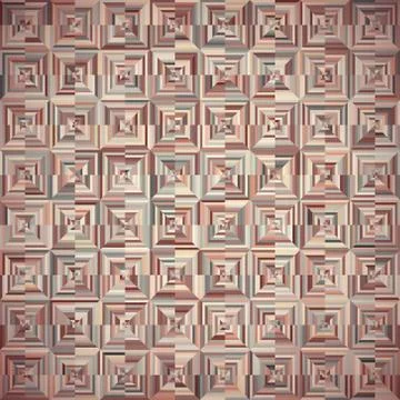 Pattern of geometric shapes with blocks Stock Illustration