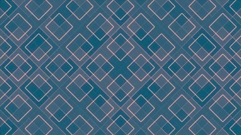 Pattern of geometric shapes on blue surface. 3d rendering loop animation 4K Stock Footage 244664052