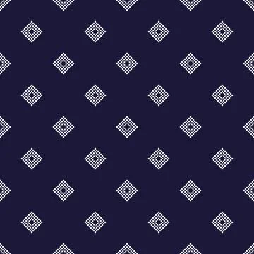 Pattern with geometric shapes, circle, square Stock Illustration