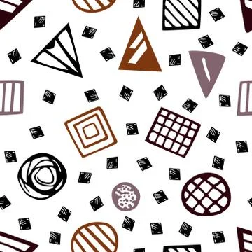 Pattern with geometric shapes eps 10 Stock Illustration