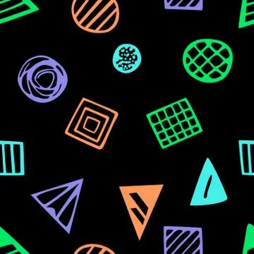 Pattern with geometric shapes eps 10 Stock Illustration