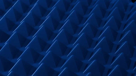 Pattern of geometric shapes in the form of a blue pyramids. Stock Footage 255361608