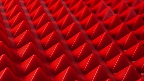 Pattern of geometric shapes in the form of a red pyramids. 動画素材 255361292