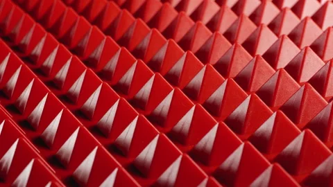 Pattern of geometric shapes in the form of a red pyramids. 動画素材 256209235