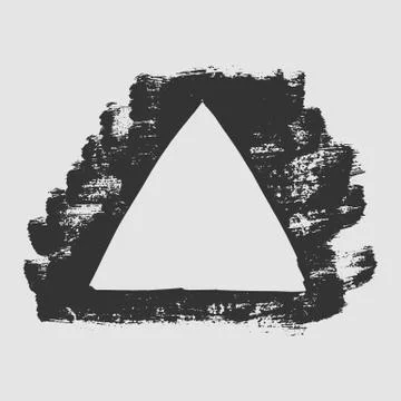 Pattern of geometric shapes in the form of a triangle on a white background. Stock Illustration