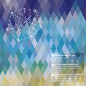 Pattern of geometric shapes, rhombic.texture with flow of spectrum effect. ge Stock Illustration
