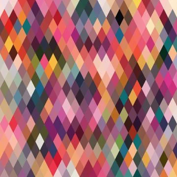 Pattern of geometric shapes, rhombic.texture with flow of spectrum effect.geo Illustrazione stock