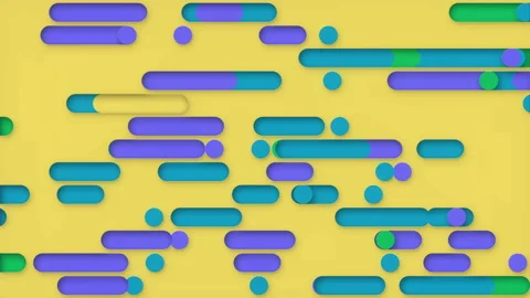 Pattern of geometric shapes with trendy gradient. 3d rendering loop animation 4K Stock Footage 170754761