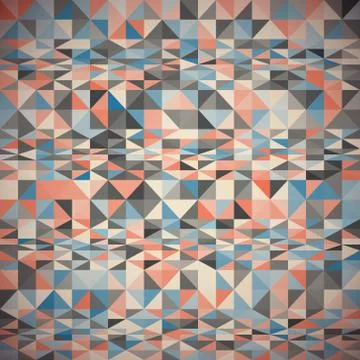 Pattern of geometric shapes with triangles Stock Illustration