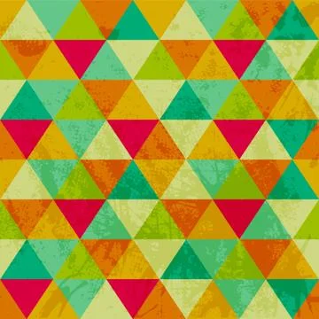 Pattern of geometric shapes. triangles.texture with flow of spectrum effect.  스톡 일러스트