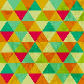 Pattern of geometric shapes. triangles.texture with flow of spectrum effect.  Illustrazione stock
