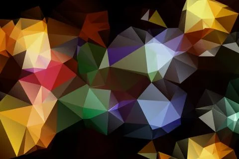 Pattern of geometric shapes. Triangles.Texture with flow of spectrum effect. Stock Illustration