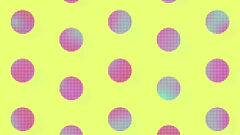 Pattern of geometric shapes in vibrant gradient holographic neon colors. Retro 動画素材 169242911