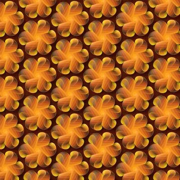 Pattern of geometric stylized flowers. Abstract art design. 3d render background Stock-Illustration