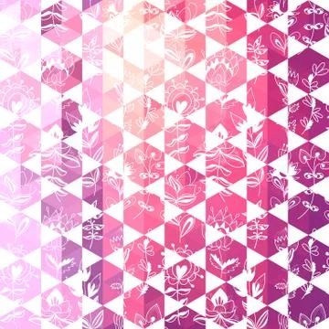 Pattern geometric with triangle and hexagon Stock Illustration