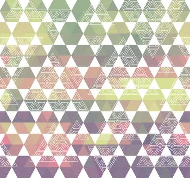 Pattern geometric with triangle and hexagon Illustrazione stock