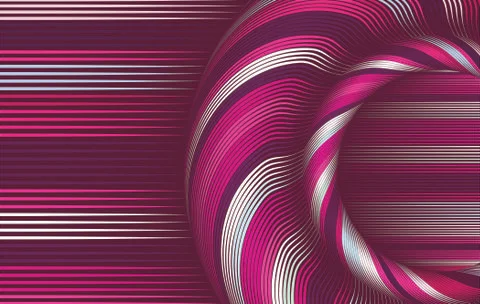 Pattern with geometric waves. Stylish texture. Ripple color background. イラスト素材