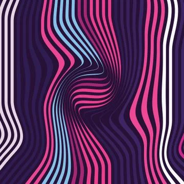 Pattern with geometric waves. Stylish texture. Ripple color background. Stock Illustration