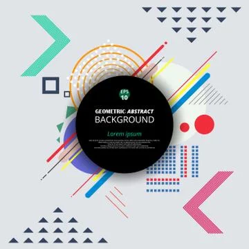 Pattern of geometrical background. Presenting in various kinds of shapes Stock-Illustration