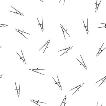 Pattern geometry compass divider cartoon vector sign color Stock Illustration