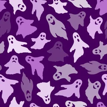 Pattern with ghosts Stock Illustration