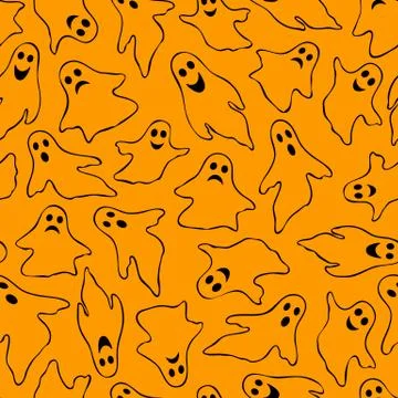 Pattern with ghosts Illustrazione stock