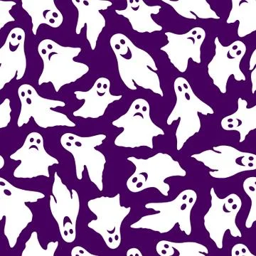Pattern with ghosts Stock Illustration