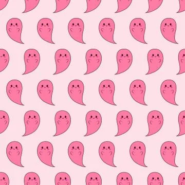 Pattern with ghosts Stock Illustration
