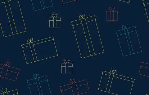 Pattern Gift boxes Stock Illustration