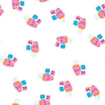 Pattern gift bubble gun toy cartoon vector Illustrazione stock
