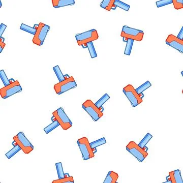 Pattern gift bubble gun toy cartoon vector Illustrazione stock