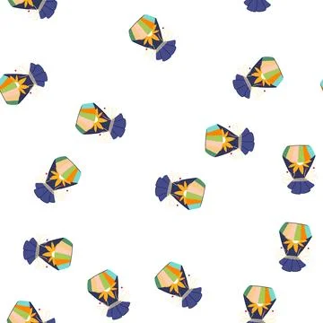 Pattern gift chinese lucky bag cartoon vector Stock Illustration